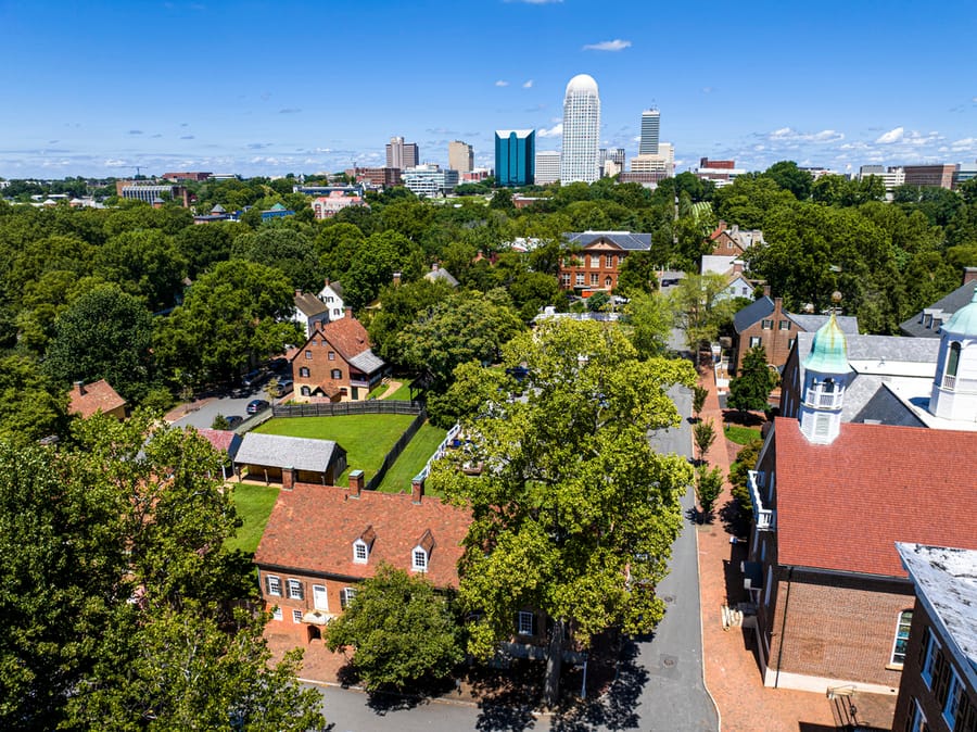 Winston-Salem skyline photo - credit: Jared Kay and Visit Winston-Salem