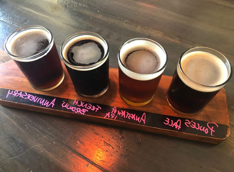 Ancient City Taproom Flight Flipped