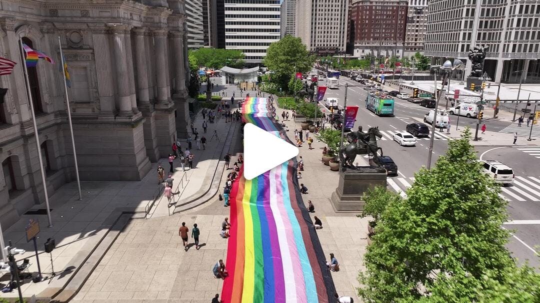 Pride Flag Around Philly