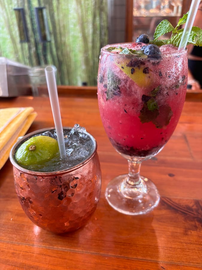 Drinks at Bamboo Island Bar
