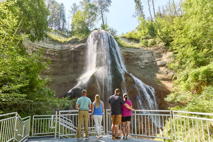 Smith Falls State Park_Friends Watching Waterfall_Clay Cook Shoot 2024