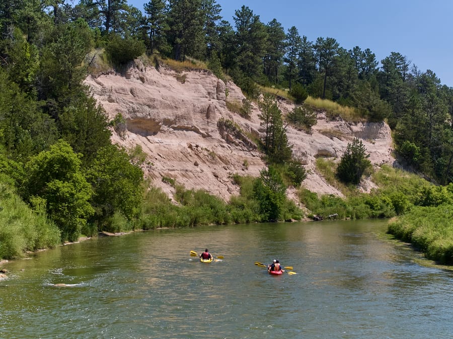 Niobrara River_Kayakers on River_Clay Cook Shoot 2024