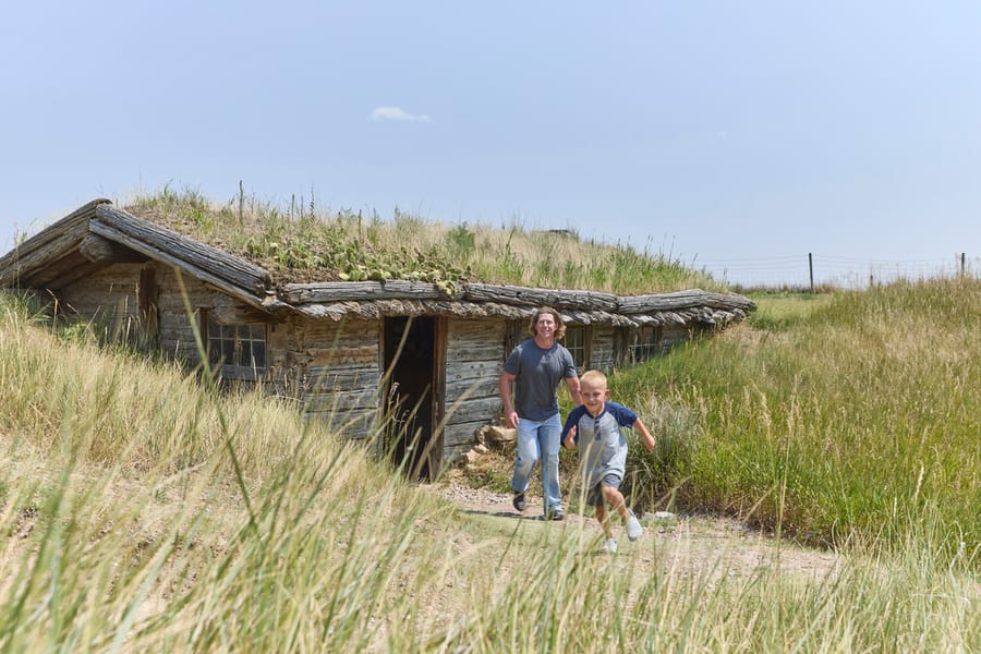 Museum of the Fur Trade_Father and Son at Outbuilding_Clay Cook Shoot 2024