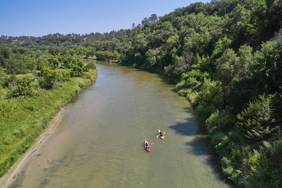 Niobrara River_Kayakers on River_Clay Cook Shoot 2024