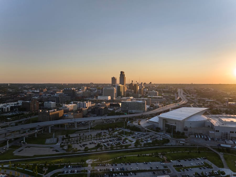 Omaha Skyline_City Skyline at Sunrise or Sunset_Clay Cook Shoot 2024