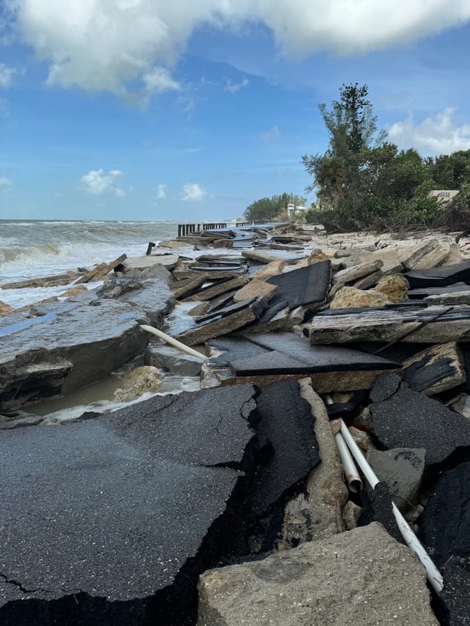 N Casey Key Road - Hurricane Helene