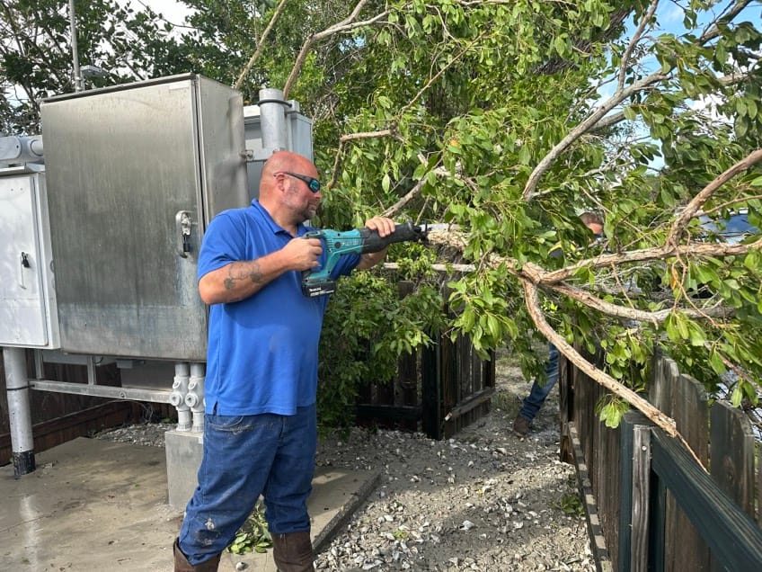 Public Utilities crew on Siesta Key - Hurricane Helene