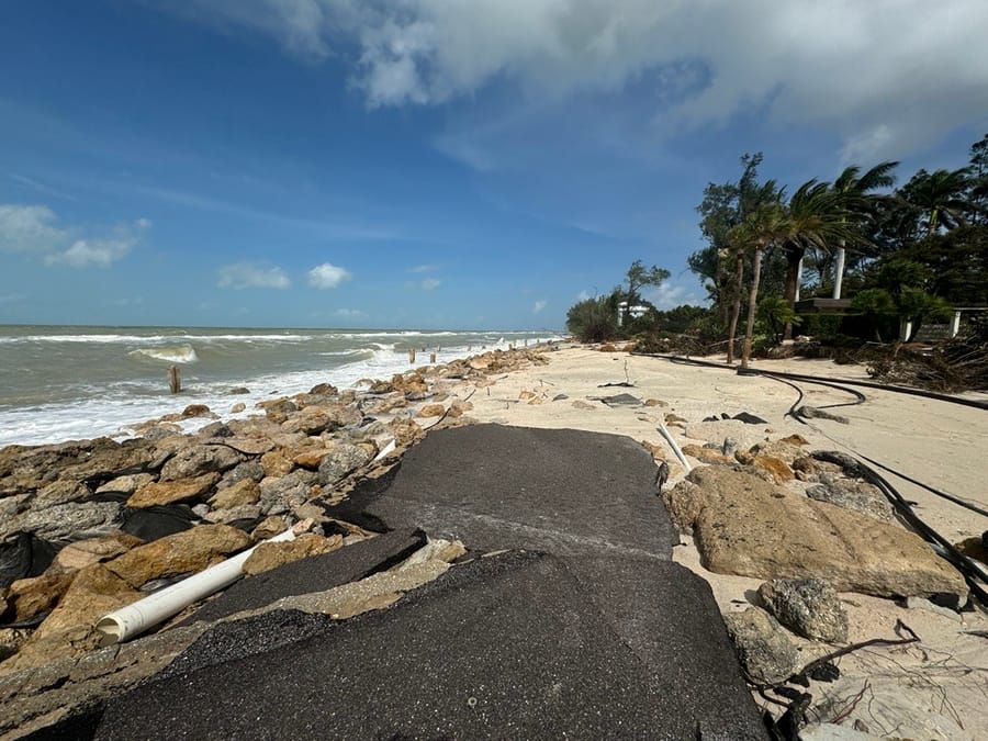 N Casey Key Road - Hurricane Helene