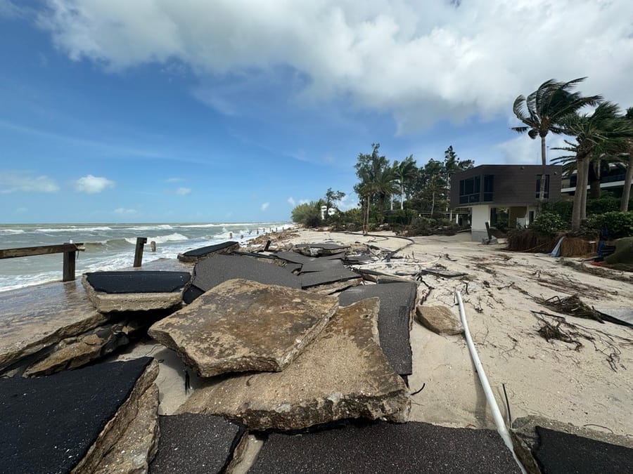 N Casey Key Road - Hurricane Helene