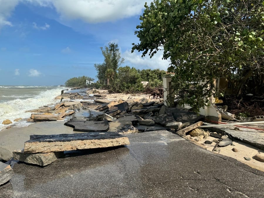 N Casey Key Road - Hurricane Helene