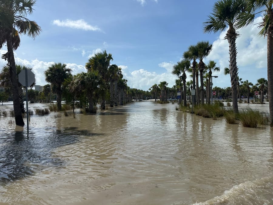 Beach road/Siesta Beach - Hurricane Helene