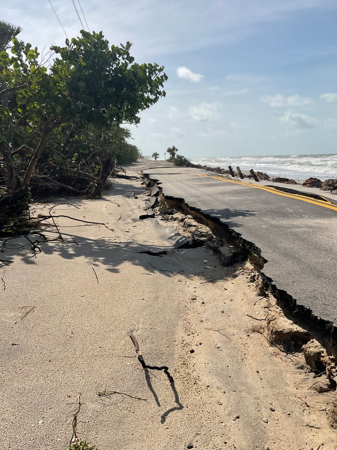 Manasota Key Road - Hurricane Helene