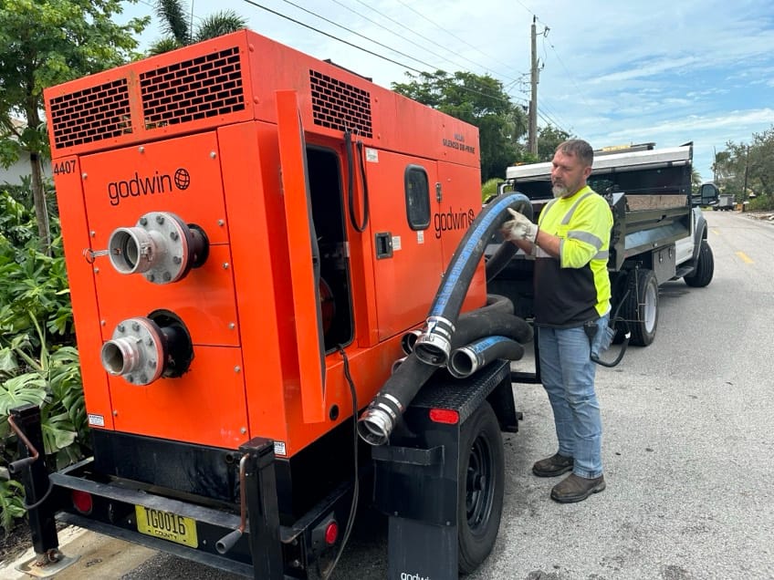 Public Utilities Crews Staging - Hurricane Helene