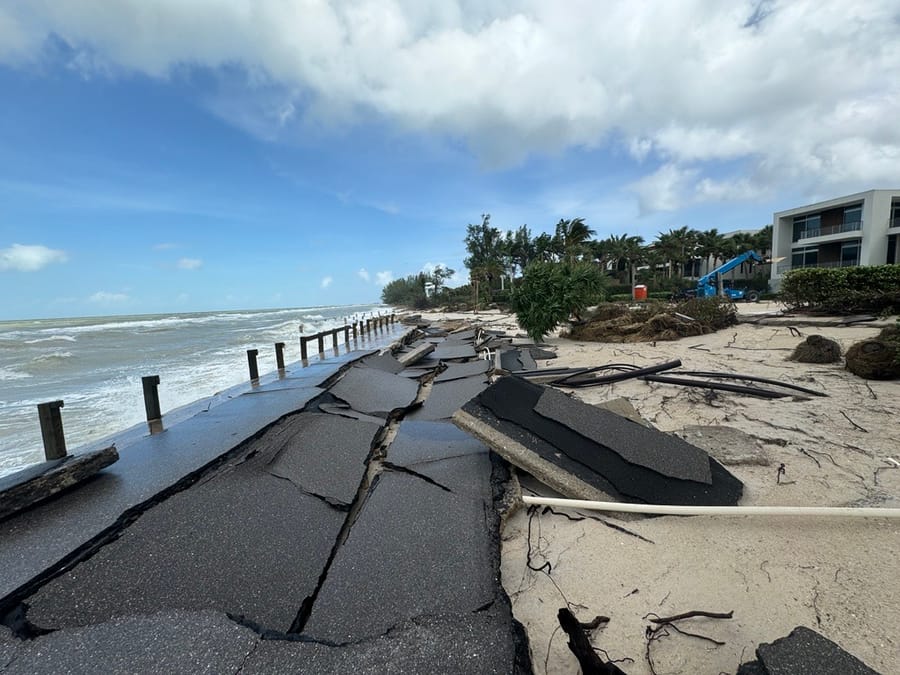 N Casey Key Road - Hurricane Helene