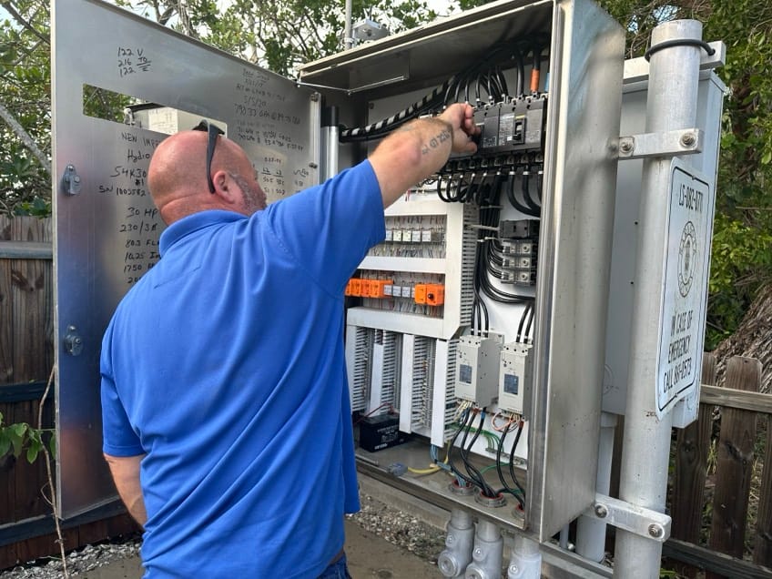 Public Utilities crew on Siesta Key - Hurricane Helene