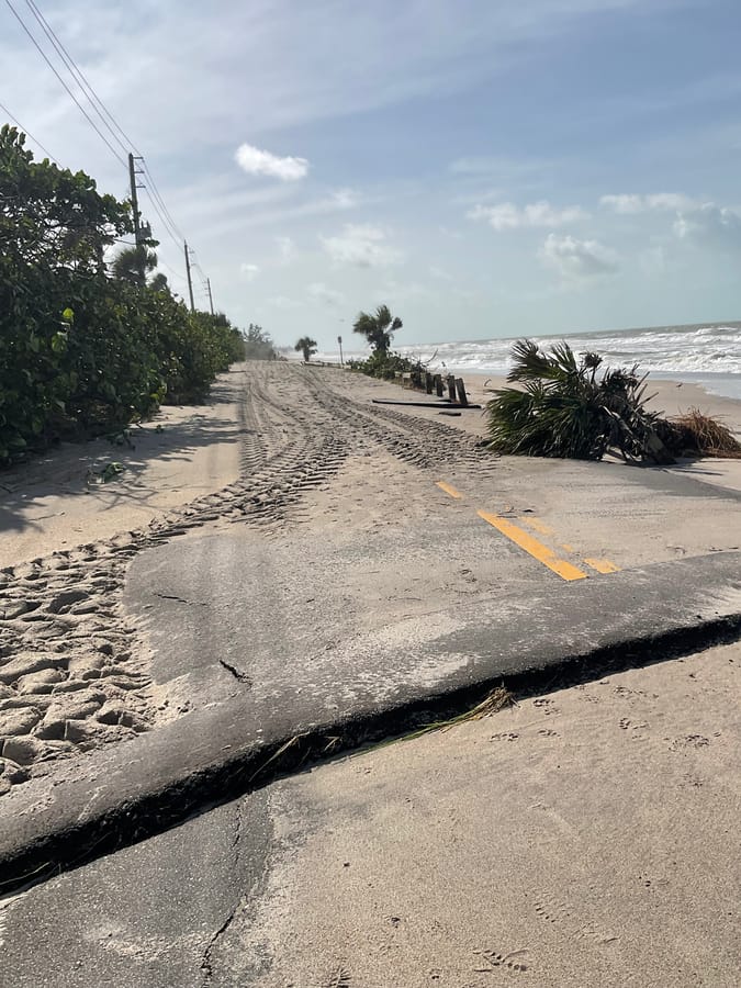 Manasota Key Road - Hurricane Helene