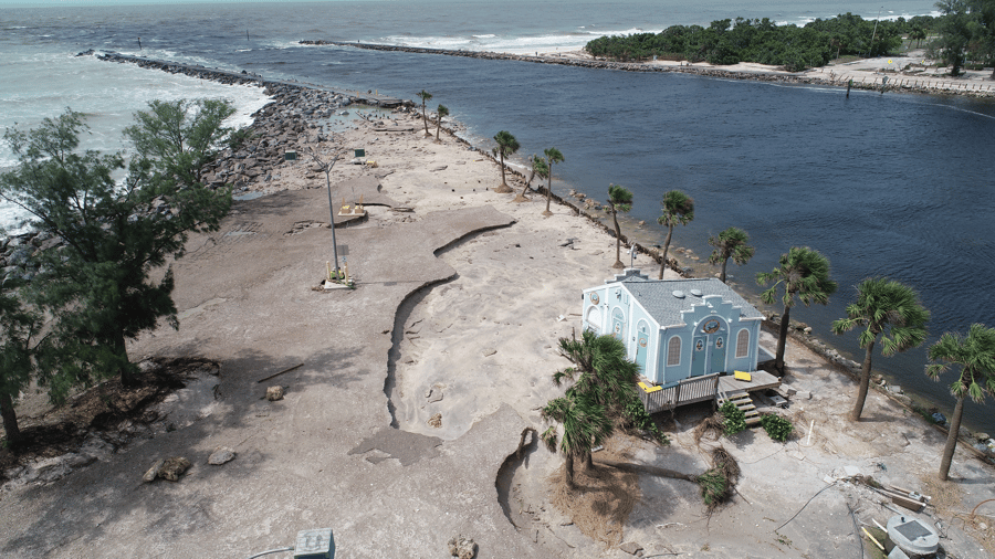 South Jetty - Hurricane Helene