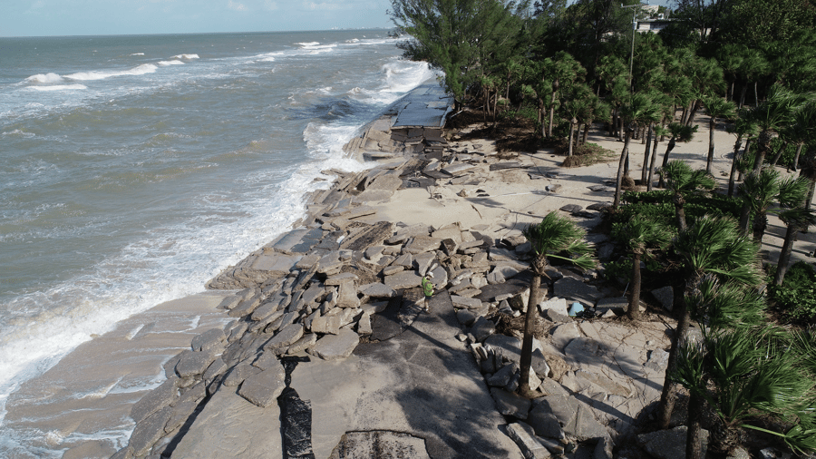 N Casey Key Road - Hurricane Helene