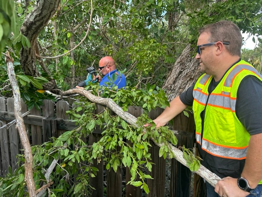 Public Utilities crew on Siesta Key - Hurricane Helene