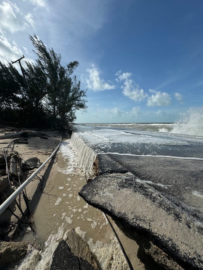 N Casey Key Road - Hurricane Helene