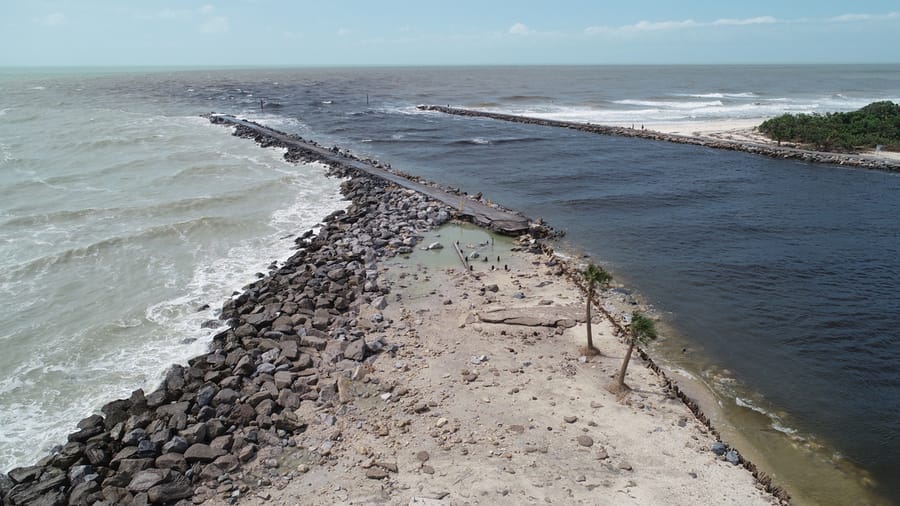 South Jetty - Hurricane Helene