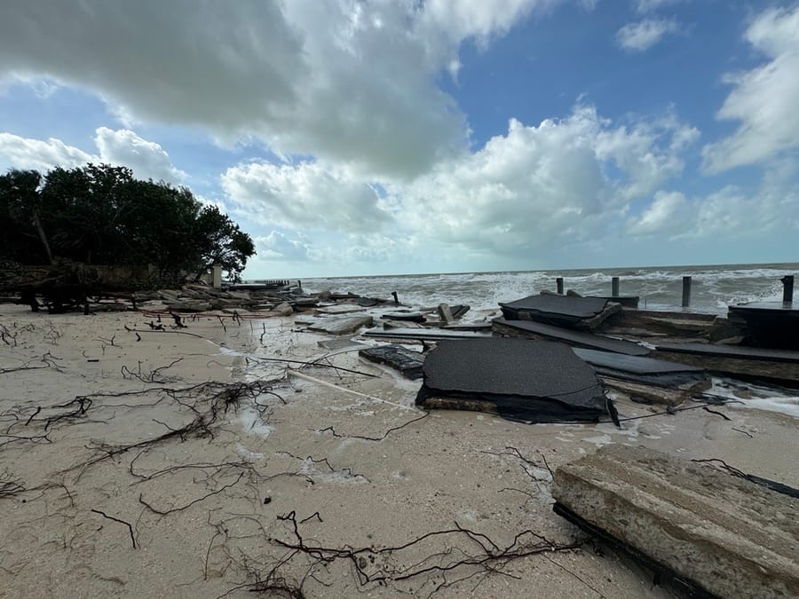 N Casey Key Road - Hurricane Helene