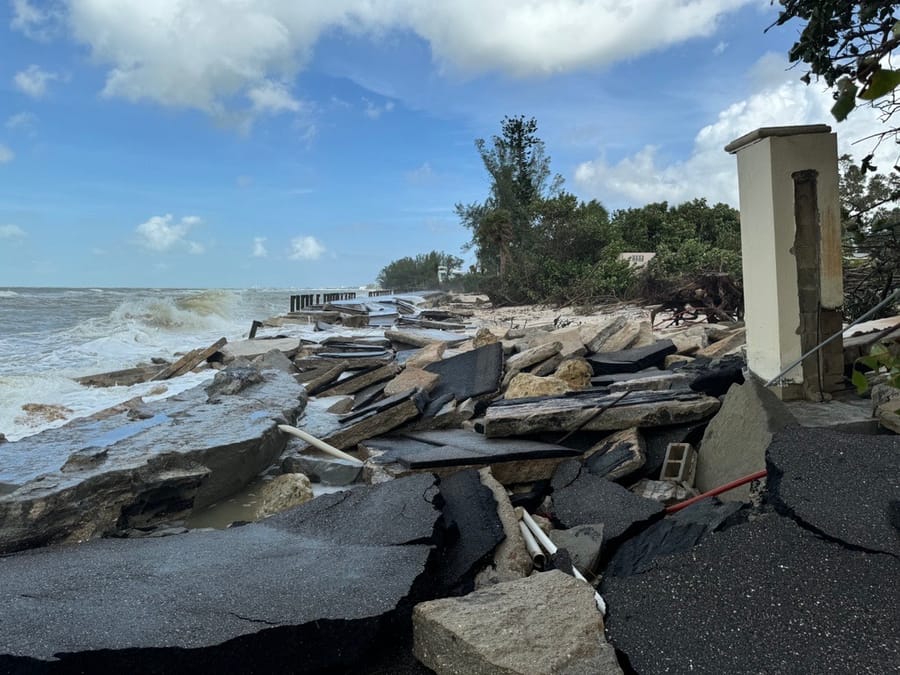 N Casey Key Road - Hurricane Helene