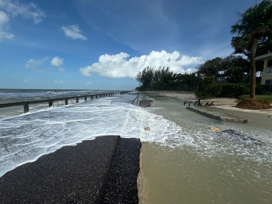 N Casey Key Road - Hurricane Helene