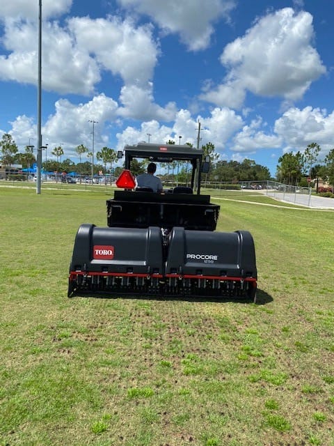 Photos aerating Butler 7-20-21