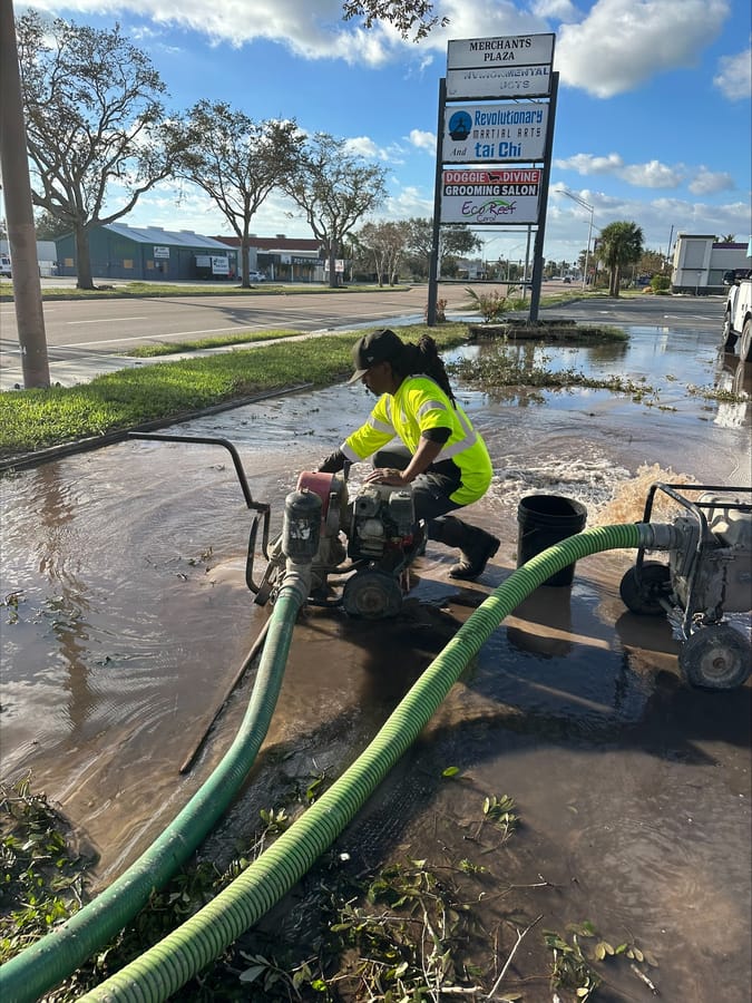 Public Utilities lift station - Hurricane Milton