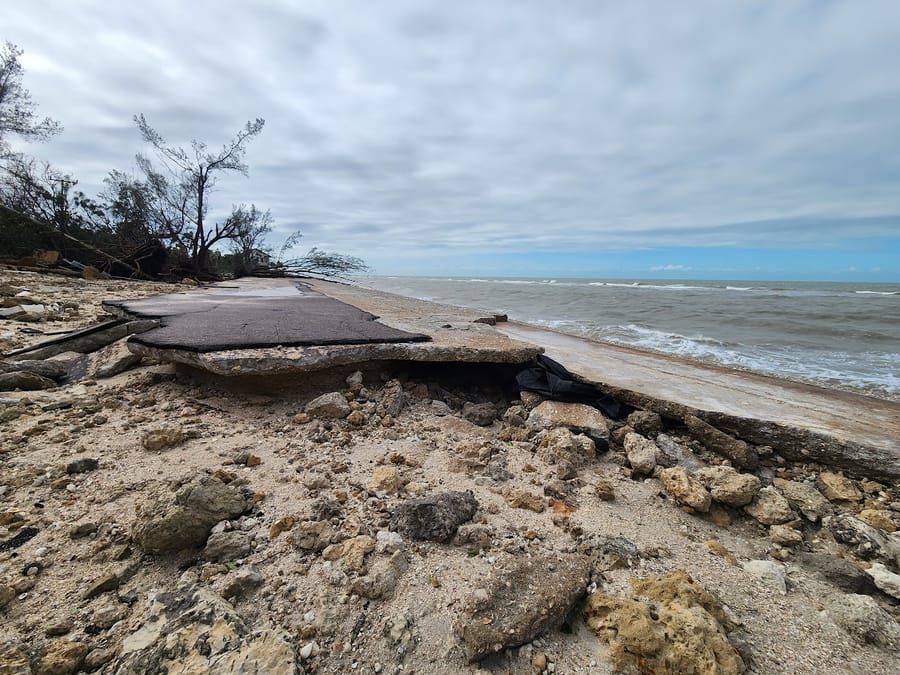 Casey Key Road - Hurricane Milton