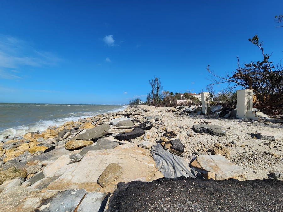 Casey Key Road - Hurricane Milton