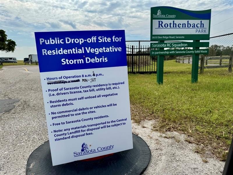 Debris drop-off - Hurricane Milton