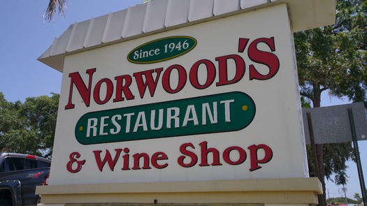 Sign for Norwood's Restaurant & Wine Shop (16)