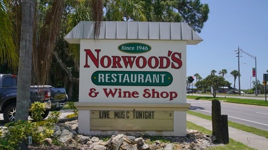 Sign for Norwood's Restaurant & Wine Shop (16)