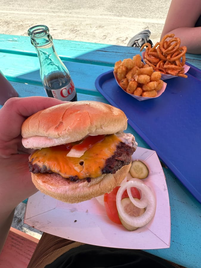 Burgers at Skinny's Place