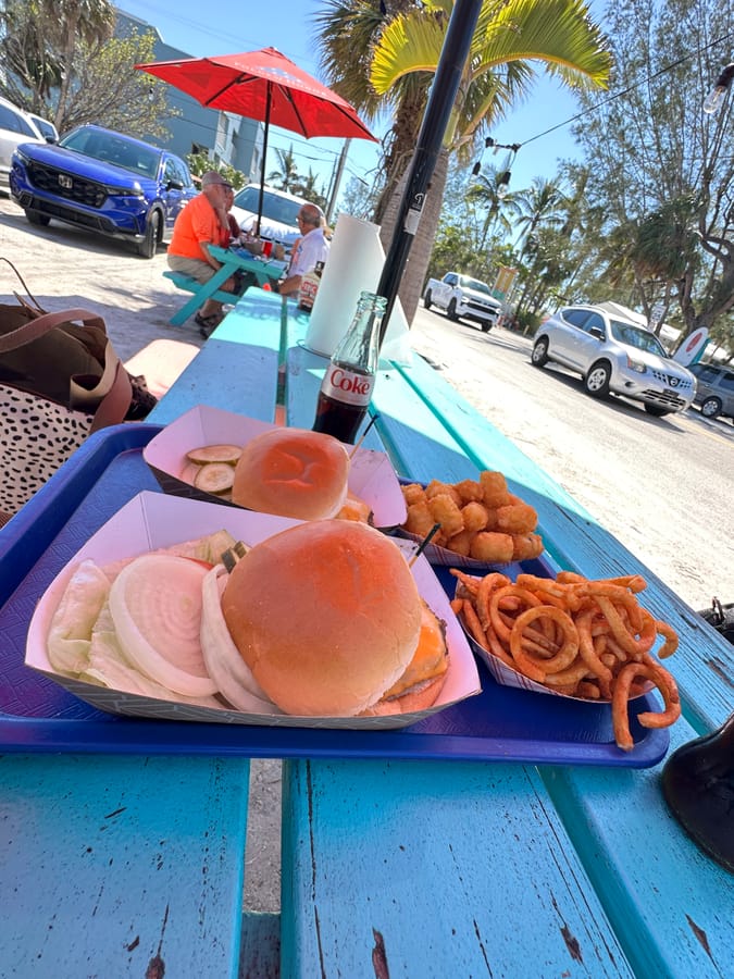 Burgers at Skinny's Place