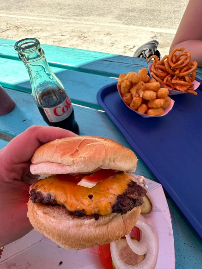 Burgers at Skinny's Place