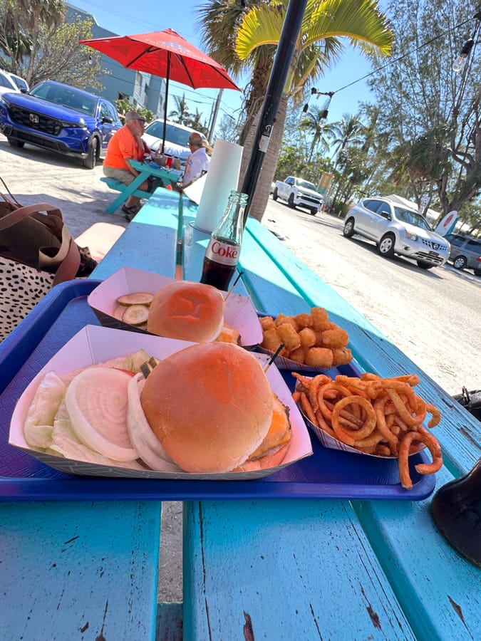 Burgers at Skinny's Place