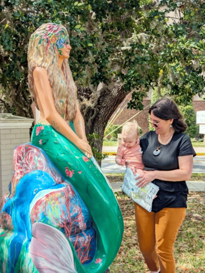 Shannon, Anya and Mermaid Statue 'Undine'