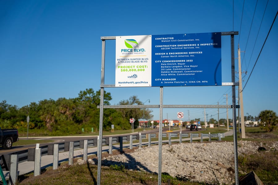 Price Blvd Sign