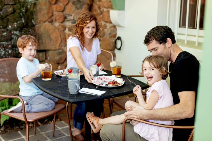 Family eating at Penny Path