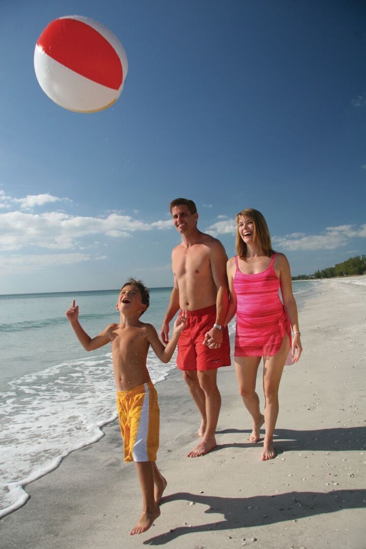 Family on Longboat Key Beach