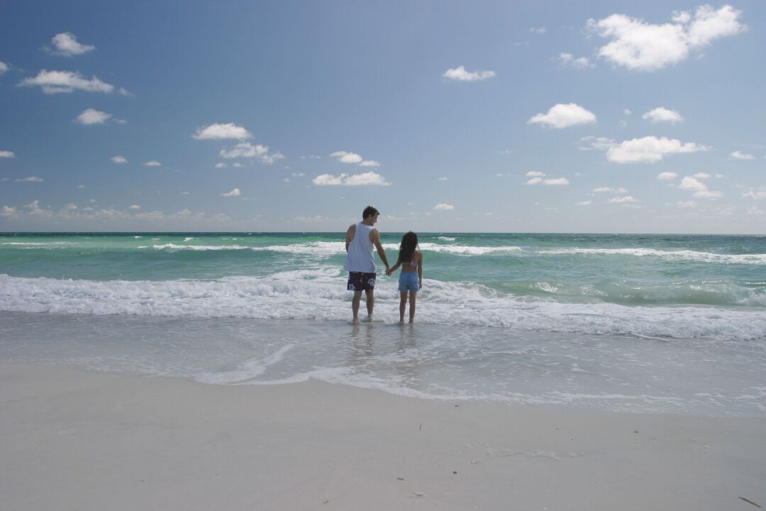 Father/Daughter on Beach