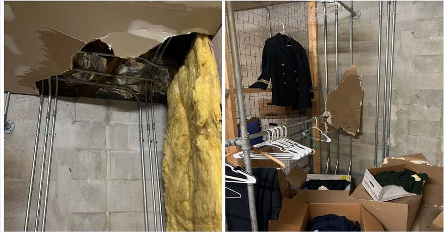 Fire Station 81 Ian damage attic2