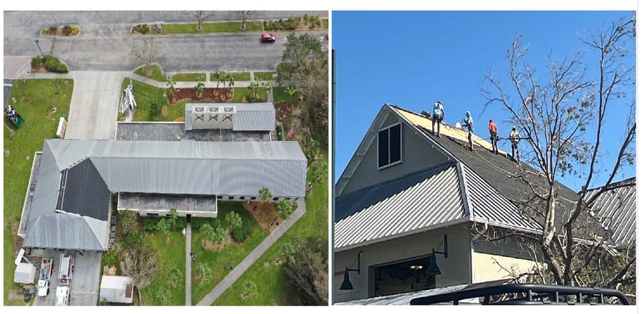 Fire Station 81 Ian damage Roof from Rostan