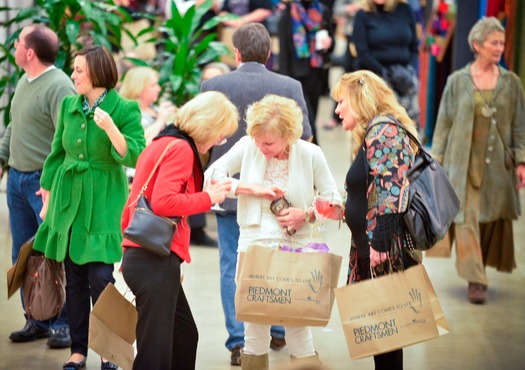 Shoppers at Piedmont Craftsmen Fair