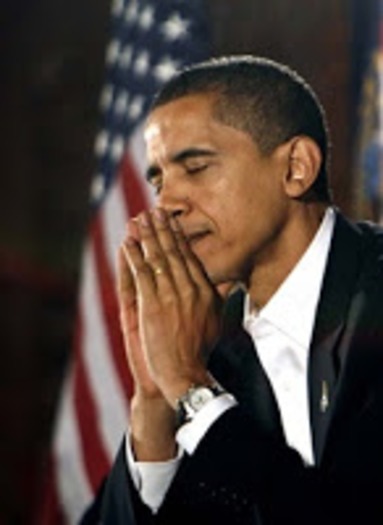 obama praying