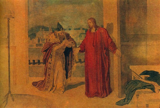 Nicodemus_and_Jesus by Alexander Andreyevich Ivanov circa 1850