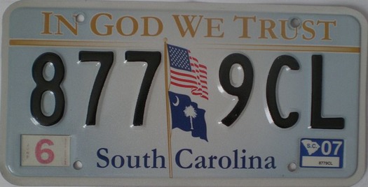 South_Carolina_In_God_We_Trust_License_Plate1